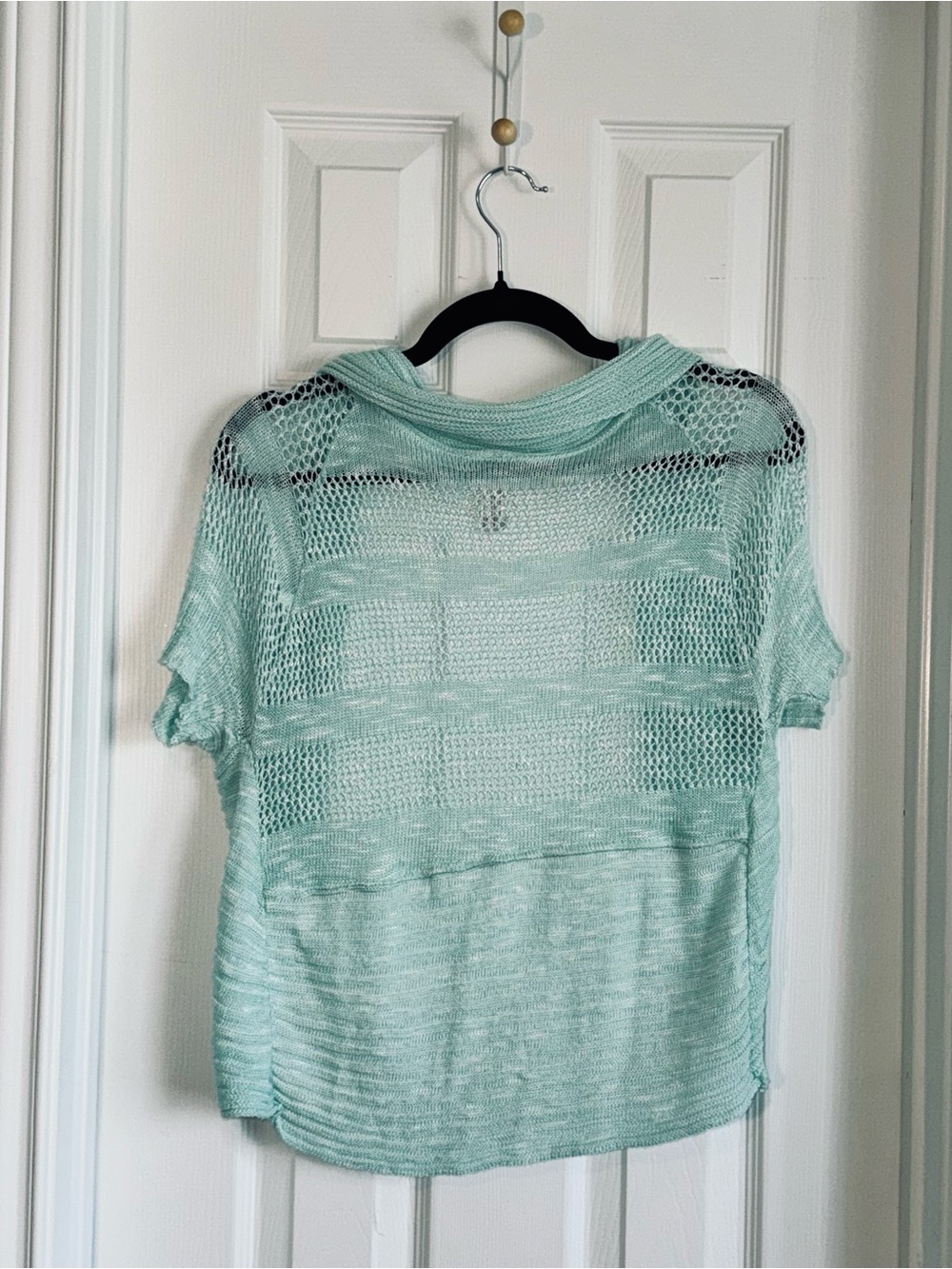 No Boundaries Mint Open-Front Short Sleeve Shrug - Picture 2 of 6